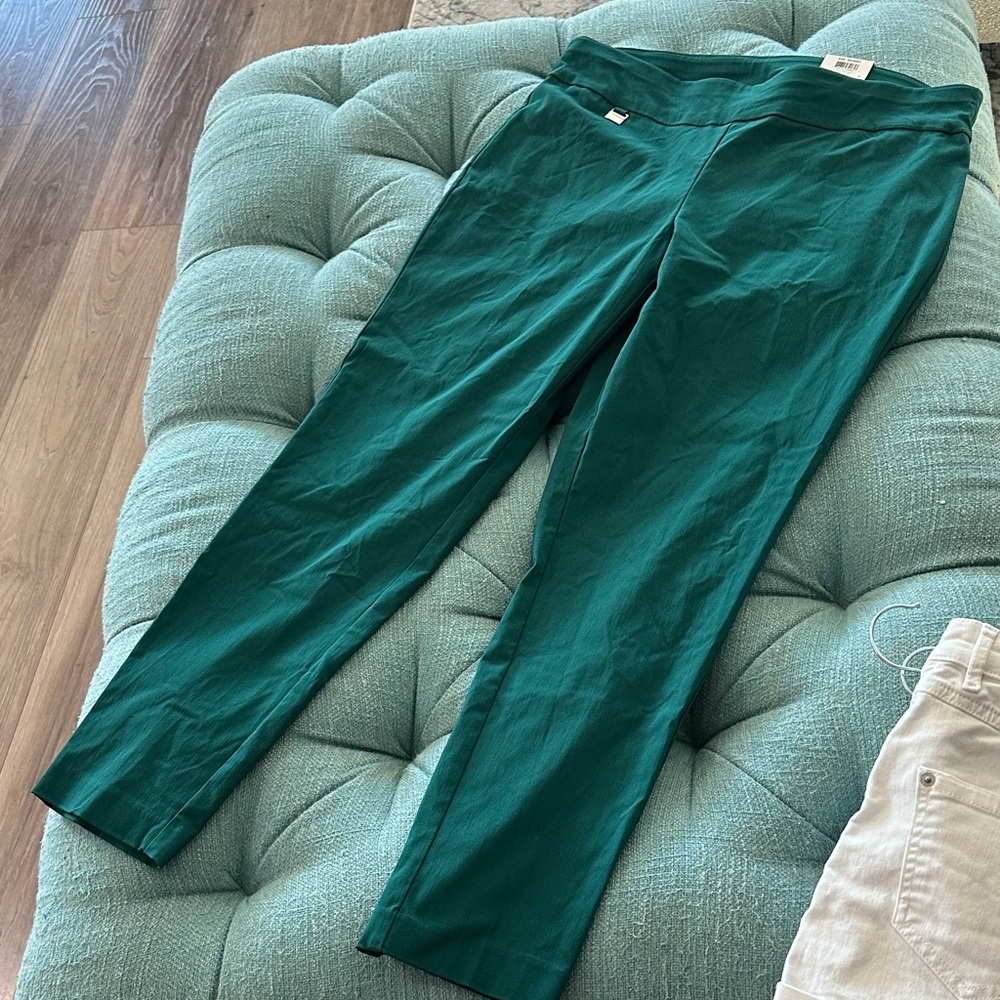 Alfani Straight Leg Pants in Dark Green